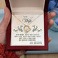 To My Wife, You Are My Queen Forever White Gold Forever Love Necklace