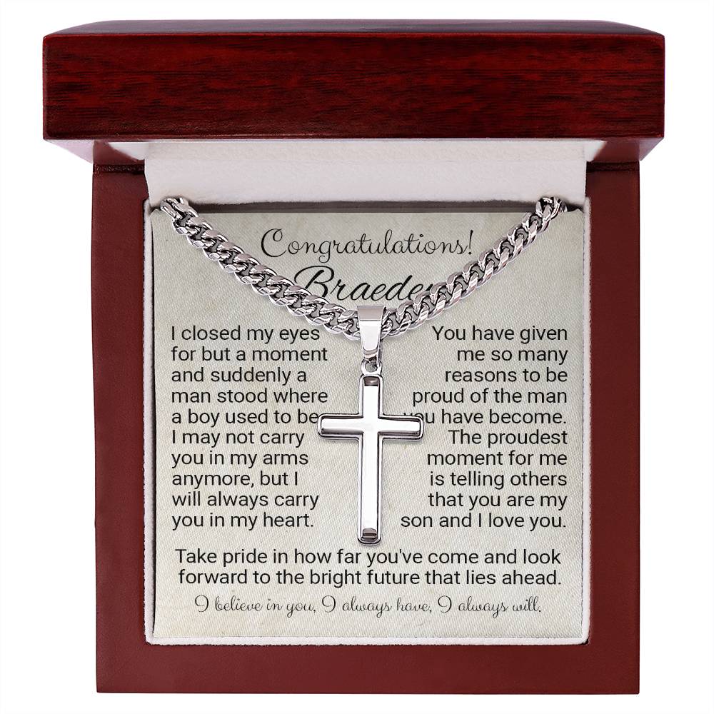 Personalized Graduation Gift for Son, Grandson's | Graduation Necklace Gifts for Him - Etsy Cardwelry Custom Order