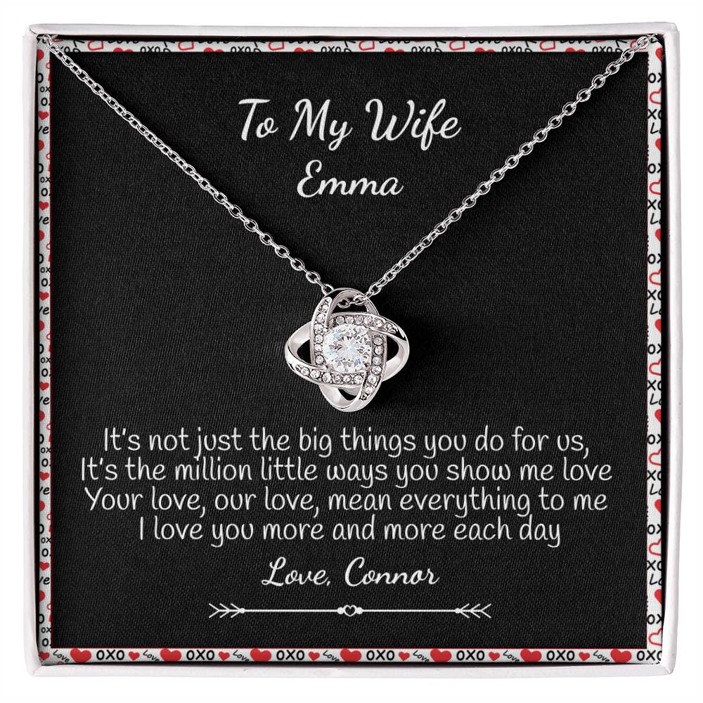 Personalize Valentine Gift from Husband to Wife, Hugs and kiss OXO To My Wife