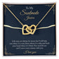 Personalize To My Soulmate Interlocking Hearts Necklace - Thoughtful Romantic  Soulmate  Anniversary Birthday Christmas Gift