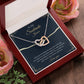 Personalize To My Soulmate Interlocking Hearts Necklace - Thoughtful Romantic  Soulmate  Anniversary Birthday Christmas Gift