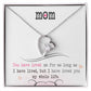 To My Mom, I Loved You My Whole Life White Gold Forever Love Necklace