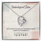 To My Unbiological Sister, Thank You White Gold Forever Love Necklace