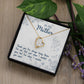 To My Mother, Thank You For Always Being There White Gold Forever Love Necklace