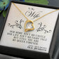 To My Wife, You Are My Queen Forever White Gold Forever Love Necklace