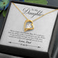 To My Daughter Love Necklace Gift from Dad- Never forget that I Love You. Love Dad - Necklace for Daughter Gift from Dad