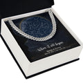 CardWelry Personalized Anniversary Gift for Him, Under this moon - When it all began, Star Map Cuban Link Necklace Customizer