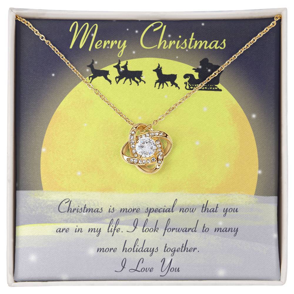 CARDWELRYJewelryChristmas Gift - Merry Christmas to Special Someone, I Love You, - Love Knot CardWelry Necklace Gift