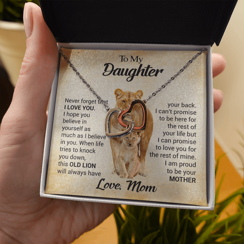 CardWelry Daughter Gift from Mom, Personalized Message Card, To My Daughter Necklace Gift From Mom Jewelry
