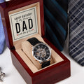 CardWelry Gift for Dad, Happy Birthday To My Amazing Open Work Watch Birthday Gifts for Dad Jewelry