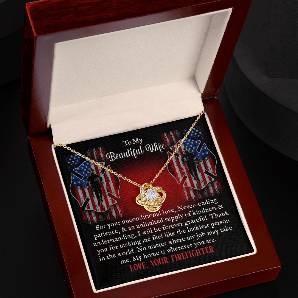 CardWelry Gift For Firefighter Wife Love Necklace Gift, Romantic Sentimental gift from Firefighter Husband Jewelry