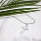 CardWelry Gift for Son Stainless Cross Necklace, Today My Son I am Proud of you, Love Mom Jewelry