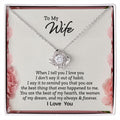 CardWelry Gift for Wife, When I tell you I love you Cardwelry Love Knot Necklace Jewelry 14K White Gold Finish Standard Box