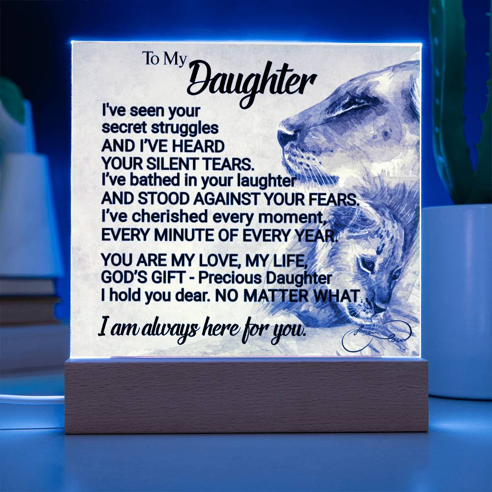 CARDWELRYJewelryGift to Daughter from mom, from Dad, Daughter Birthday Gift, Daughter Bedroom Night Light