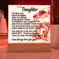 CARDWELRYJewelryGift to Daughter from mom, from Dad, Daughter Birthday Gift, Daughter Bedroom Night Light