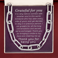 CardWelry Grateful for you, Thank you for Being you Forever Linked Necklace Jewelry