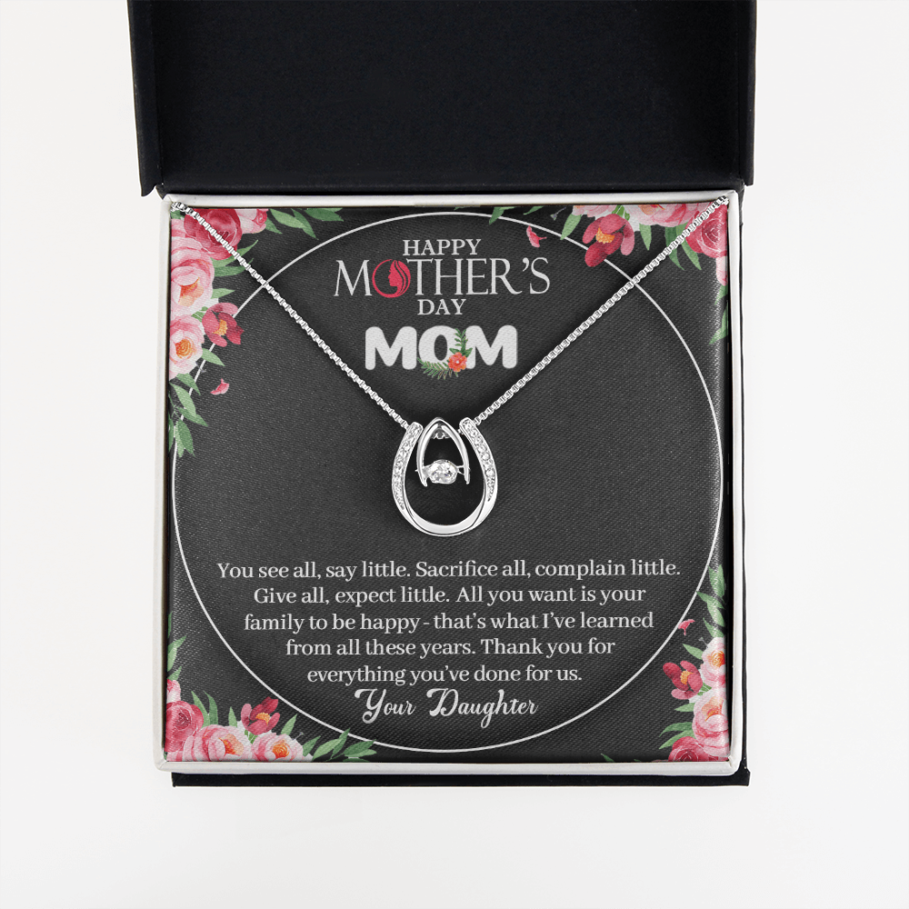 CardWelry Happy Mothers Day Mom from Daughter Mother’s Day Gift, Mother's Day Gift, Necklace Gift For Mom from Daughter Jewelry