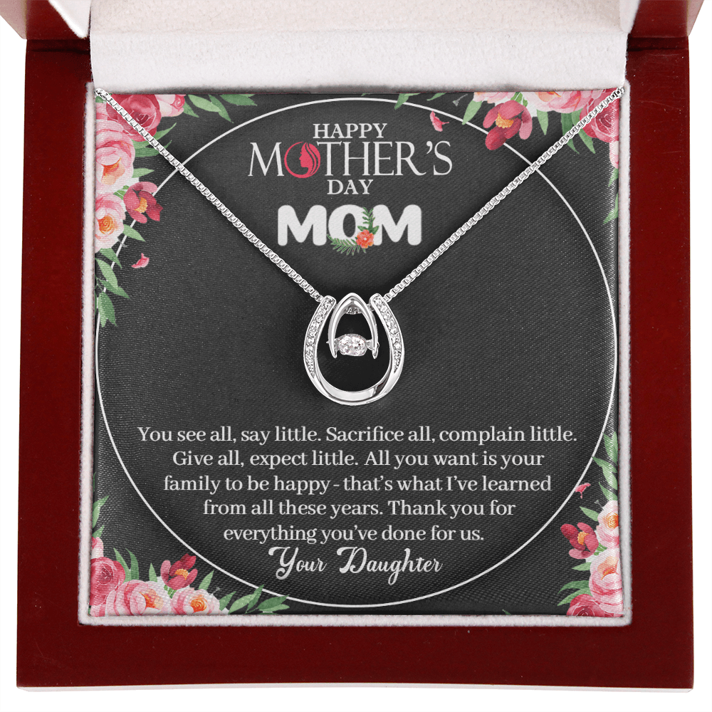 CardWelry Happy Mothers Day Mom from Daughter Mother’s Day Gift, Mother's Day Gift, Necklace Gift For Mom from Daughter Jewelry