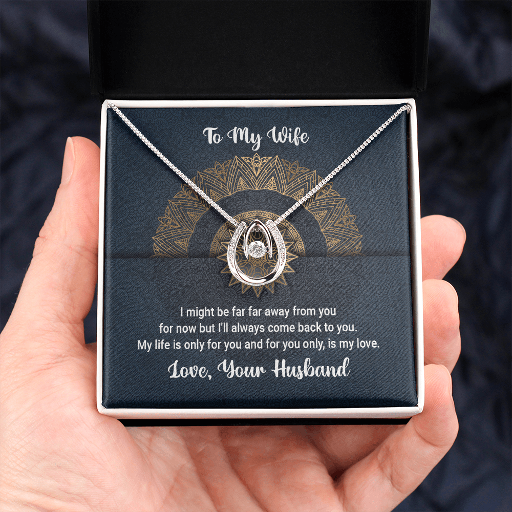 CardWelry LDR Valentine Gifts To My Wife from Husband, I might be far away Destiny necklace gift for Her Jewelry