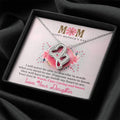 CardWelry Mom Happy Mother's Day - Message Card - Double Hearts Cubic Zirconia Crystals Necklace Gifts Jewelry