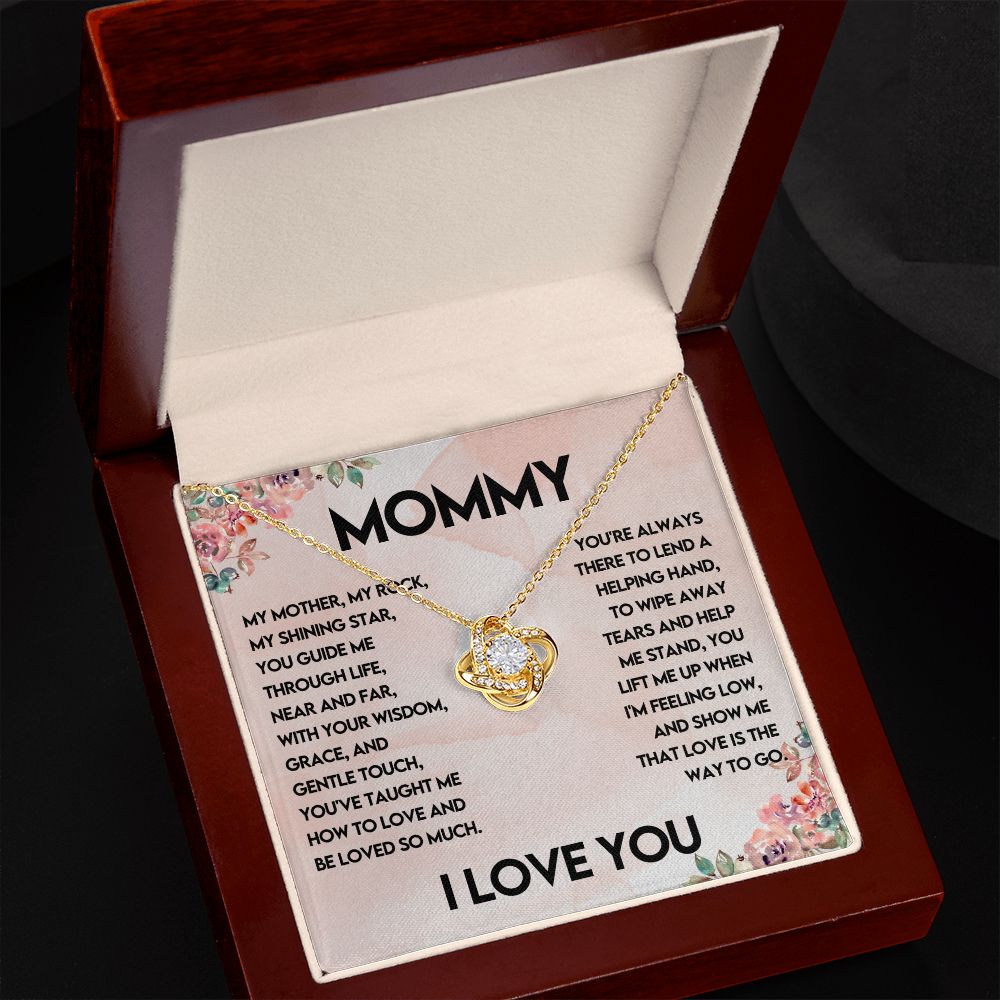 CARDWELRYJewelryMommy, My Mother, My Rock, My Shinning Star Love Knot CardWelry Gift