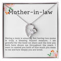 CARDWELRYJewelryMother-In-Law, I Want To Remind You, White Gold Forever Love Necklace