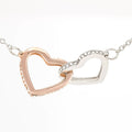 CardWelry Necklace for Daughter from Dad, To My Daughter Never Forget That I love You, Interlocking Heart Jewelry