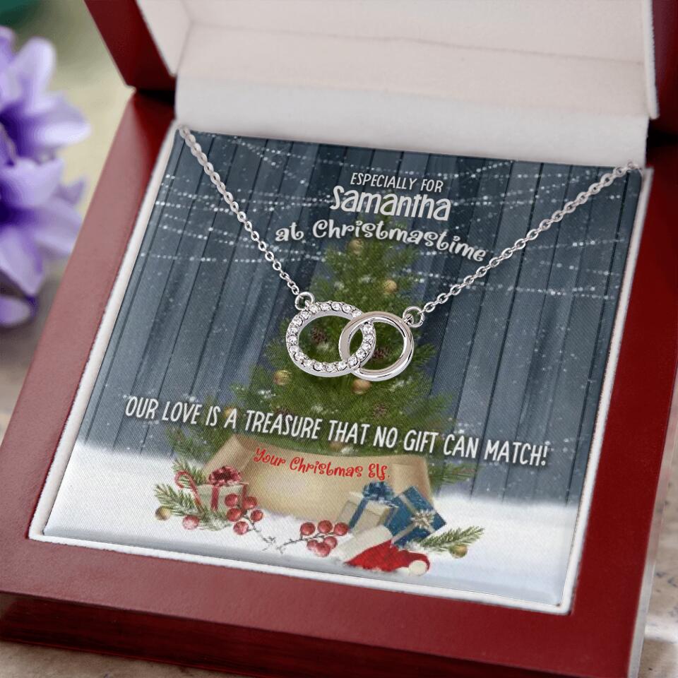 CardWelry Personalized Christmas Gift Especially for Her Perfect Pair Cardwelry Necklace Gift for Her on Christmas Customizer