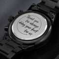 CardWelry Thank You for Always Husband Dad Engrave Watch Jewelry