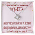 CARDWELRYJewelryTi The Most Loving Mother, This Necklace Love Knot CardWelry Gift