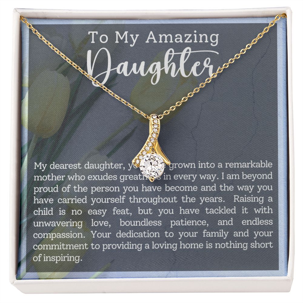 CARDWELRYJewelryTo My Amazing Daughter, I Am Proud Alluring Beauty CardWelry Gift