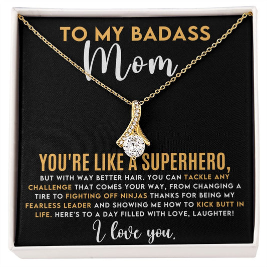 CARDWELRYJewelryTo My Badass Mom, You're Like A Superhero Alluring Beauty CardWelry Gift