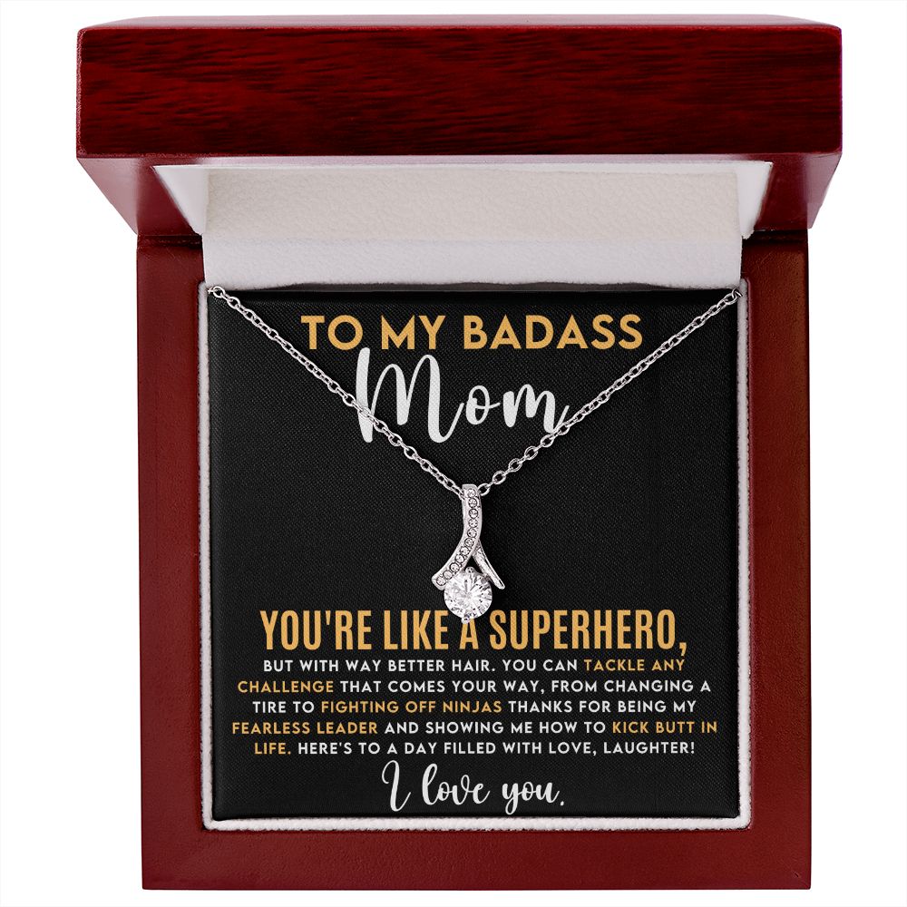 CARDWELRYJewelryTo My Badass Mom, You're Like A Superhero Alluring Beauty CardWelry Gift