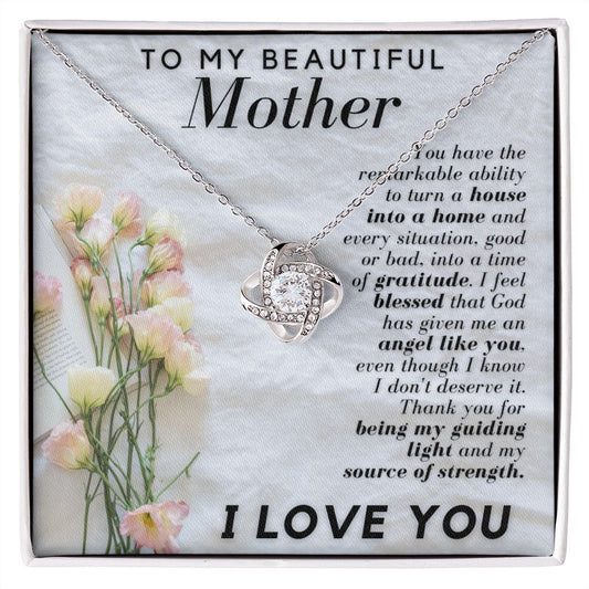 CARDWELRYJewelryTo My Beautiful Mother Love Knot CardWelry Gift