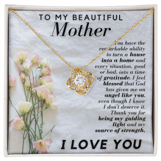 CARDWELRYJewelryTo My Beautiful Mother Love Knot CardWelry Gift