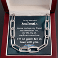 CardWelry To My Beautiful Soulmate Forever Linked Necklace Jewelry