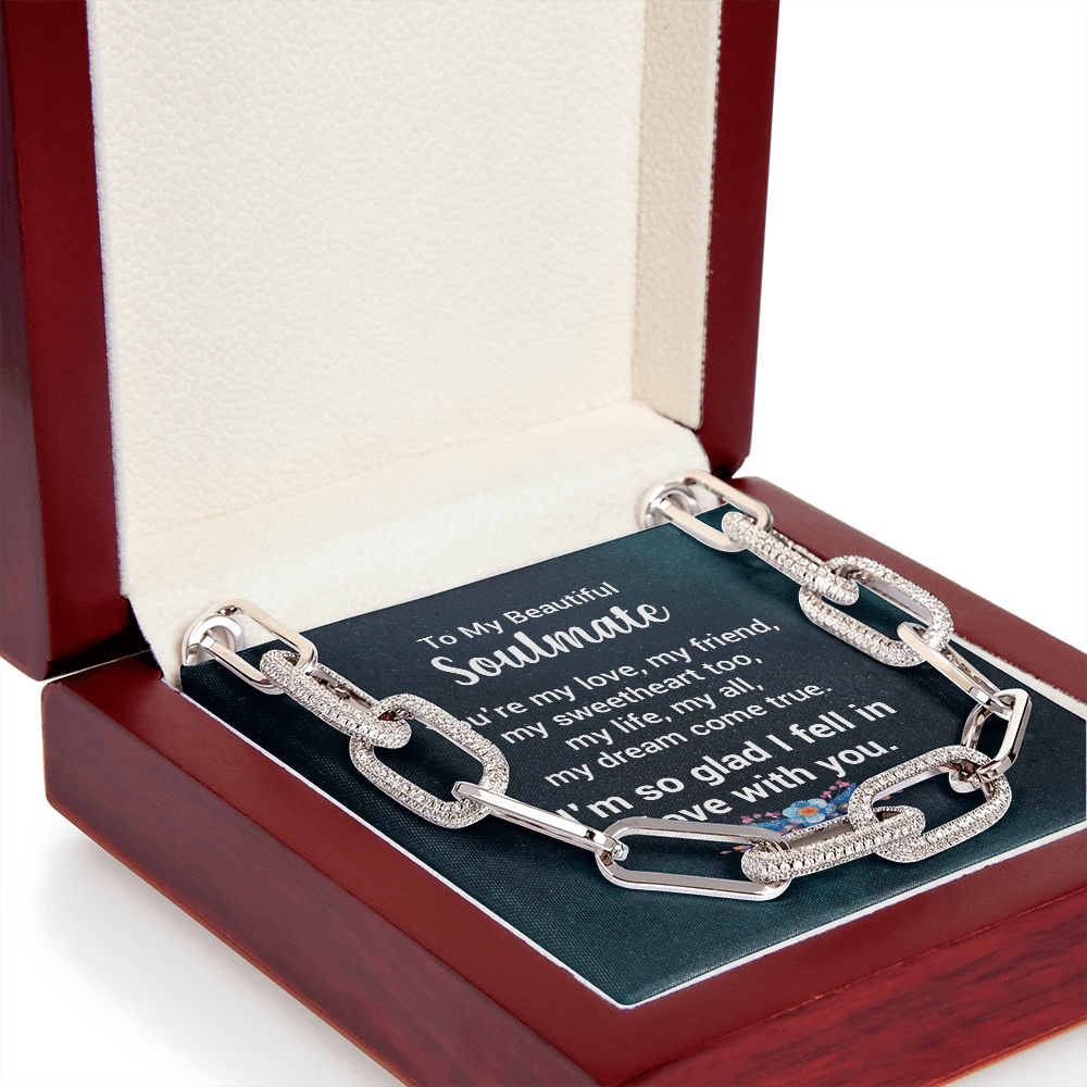 CardWelry To My Beautiful Soulmate Forever Linked Necklace Jewelry