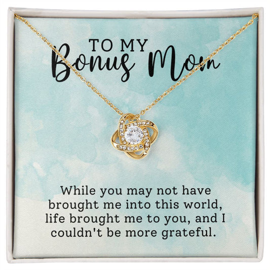 CARDWELRYJewelryTo My Bonus Mom, I Couldn't Be More Grateful Love Knot CardWelry Gift