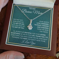 CARDWELRYJewelryTo My Bonus Mom, Life Give Me The Gift Of You Alluring Beauty CardWelry Gift