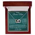 CARDWELRYJewelryTo My Bonus Mom, Life Give Me The Gift Of You Inter Locking Heart CardWelry Gift