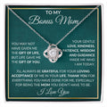 CARDWELRYJewelryTo My Bonus Mom, Life Give Me The Gift Of You Love Knot CardWelry Gift