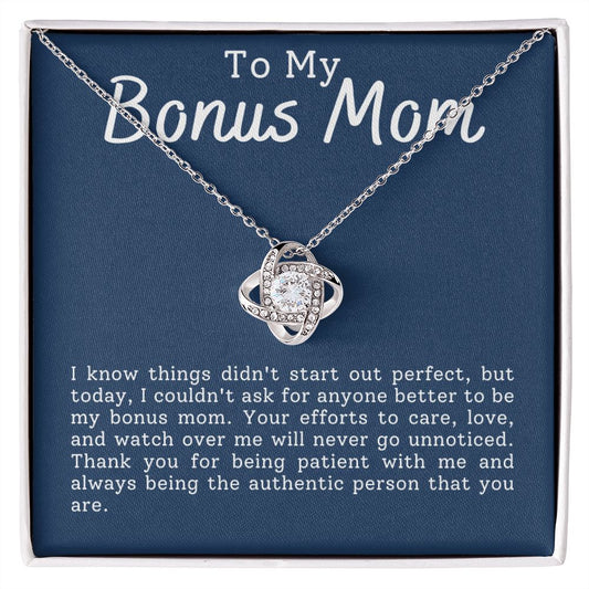 CARDWELRYJewelryTo My Bonus Mom, thank You for Being Patient Love Knot CardWelry Gift