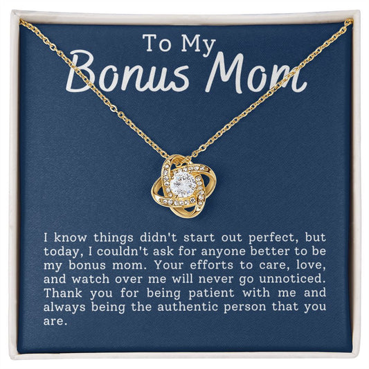 CARDWELRYJewelryTo My Bonus Mom, thank You for Being Patient Love Knot CardWelry Gift