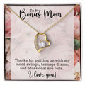 CARDWELRYJewelryTo My Bonus Mom, Thanks for... I Love You. Forever Love Necklace