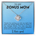 CARDWELRYJewelryTo My Bonus Mom, Thanks for Putting Up With My Dad Love Knot CardWelry Gift