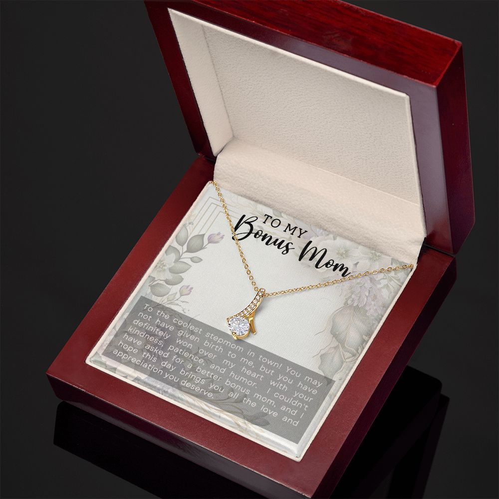 CARDWELRYJewelryTo My Bonus Mom, The Collest Stepmom Alluring Beauty CardWelry Gift