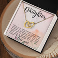 CARDWELRYJewelryTo My Daughter, Coffee-Fuekled Super Hero Inter Locking Heart CardWelry Gift