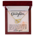 CARDWELRYJewelryTo My Daughter, Coffee-Fuekled Super Hero Inter Locking Heart CardWelry Gift