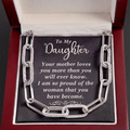 CardWelry To My Daughter, I am proud of the woman you have become. Forever Linked Necklace Jewelry