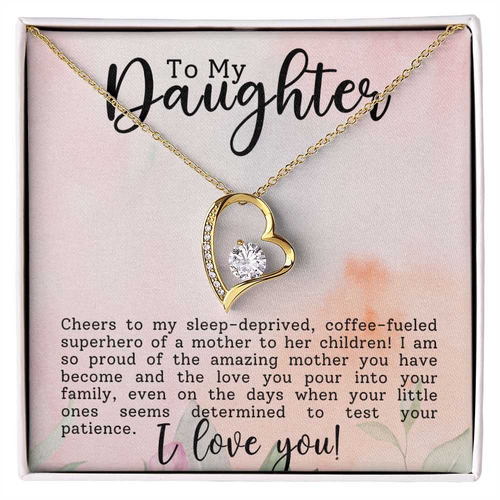 CARDWELRYJewelryTo My Daughter, I am So Proud Of The... Forever Love CardWelry Necklace